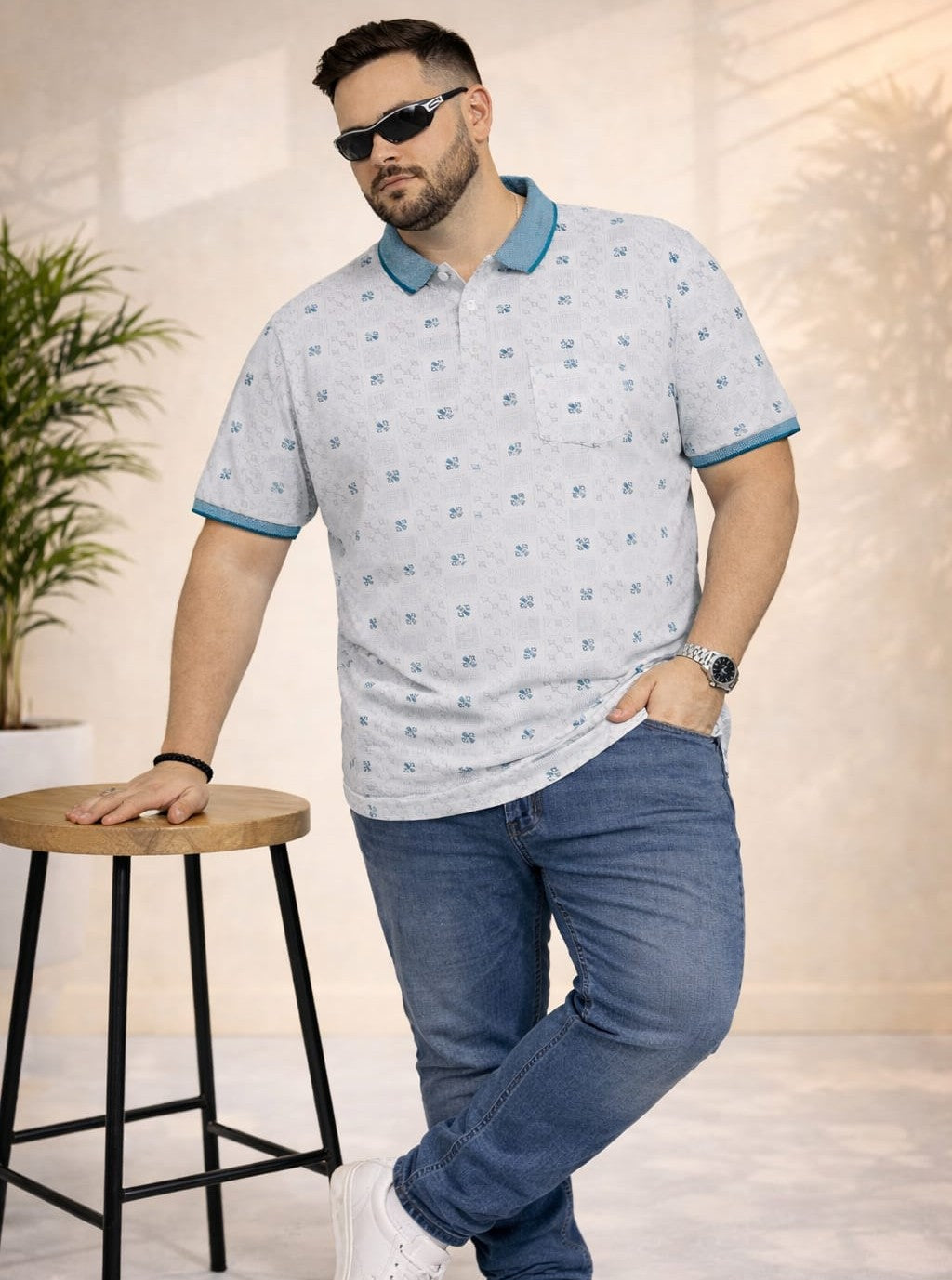 Austivo Men's  Polo Neck T-shirt