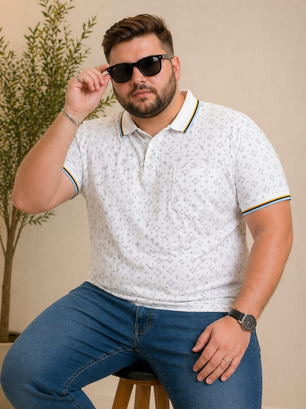 Austivo Men's  Polo Neck T-shirt