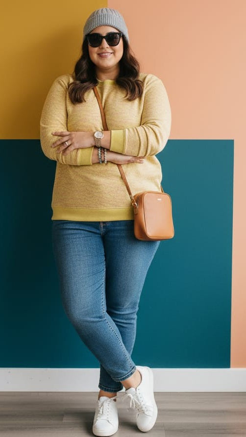 Austivo Women Colour Block High Neck Cardigan