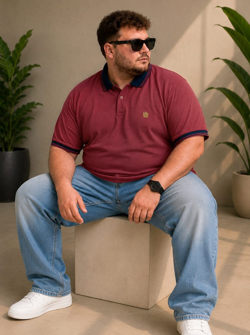 Austivo Men's Polo Neck T-shirt