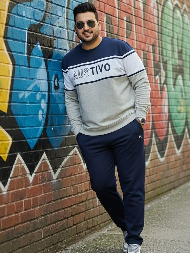 Austivo Plus Size Men's Co-ord Set