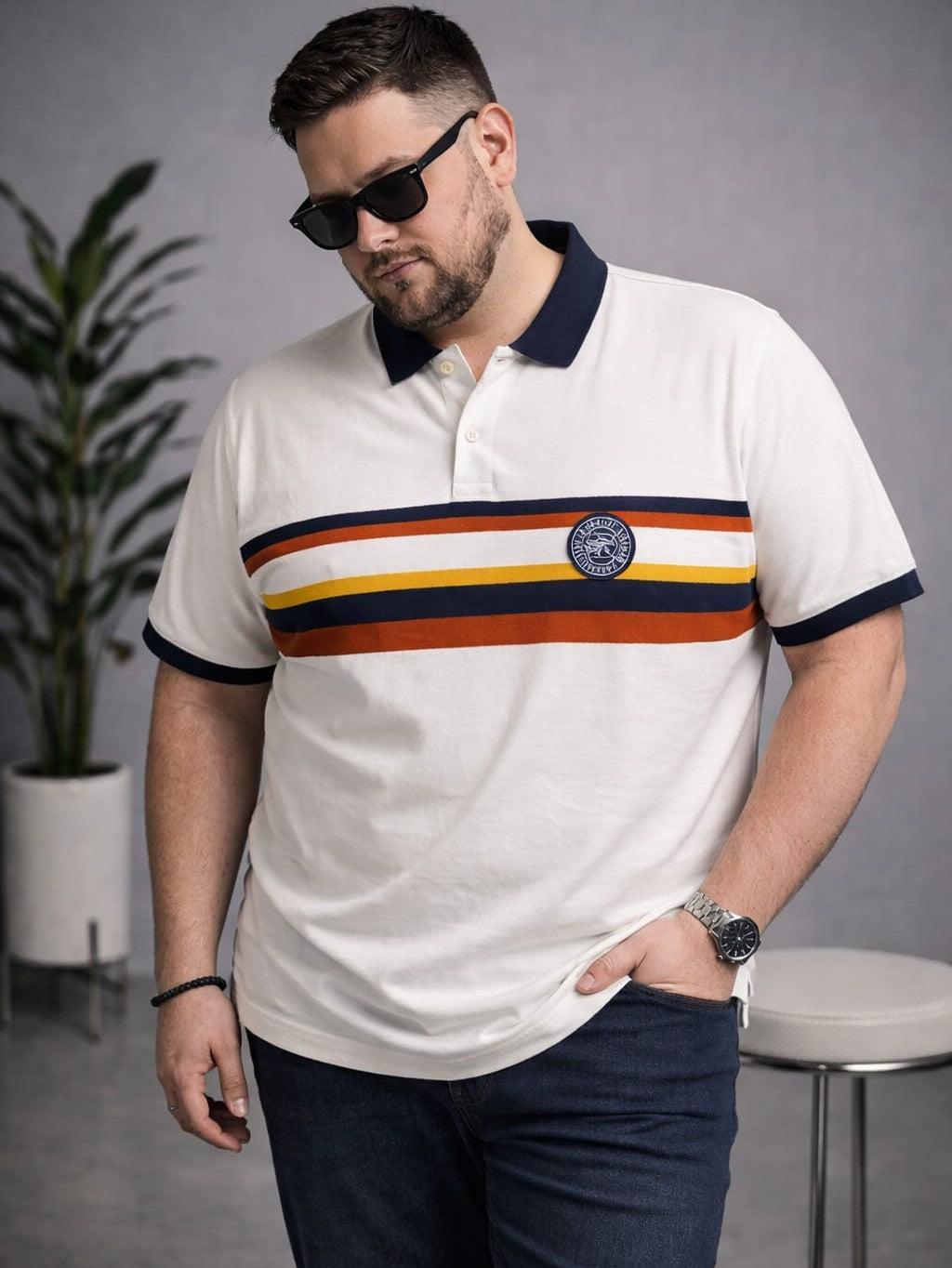 Men’s Plus Size Pocket Polo T-Shirt