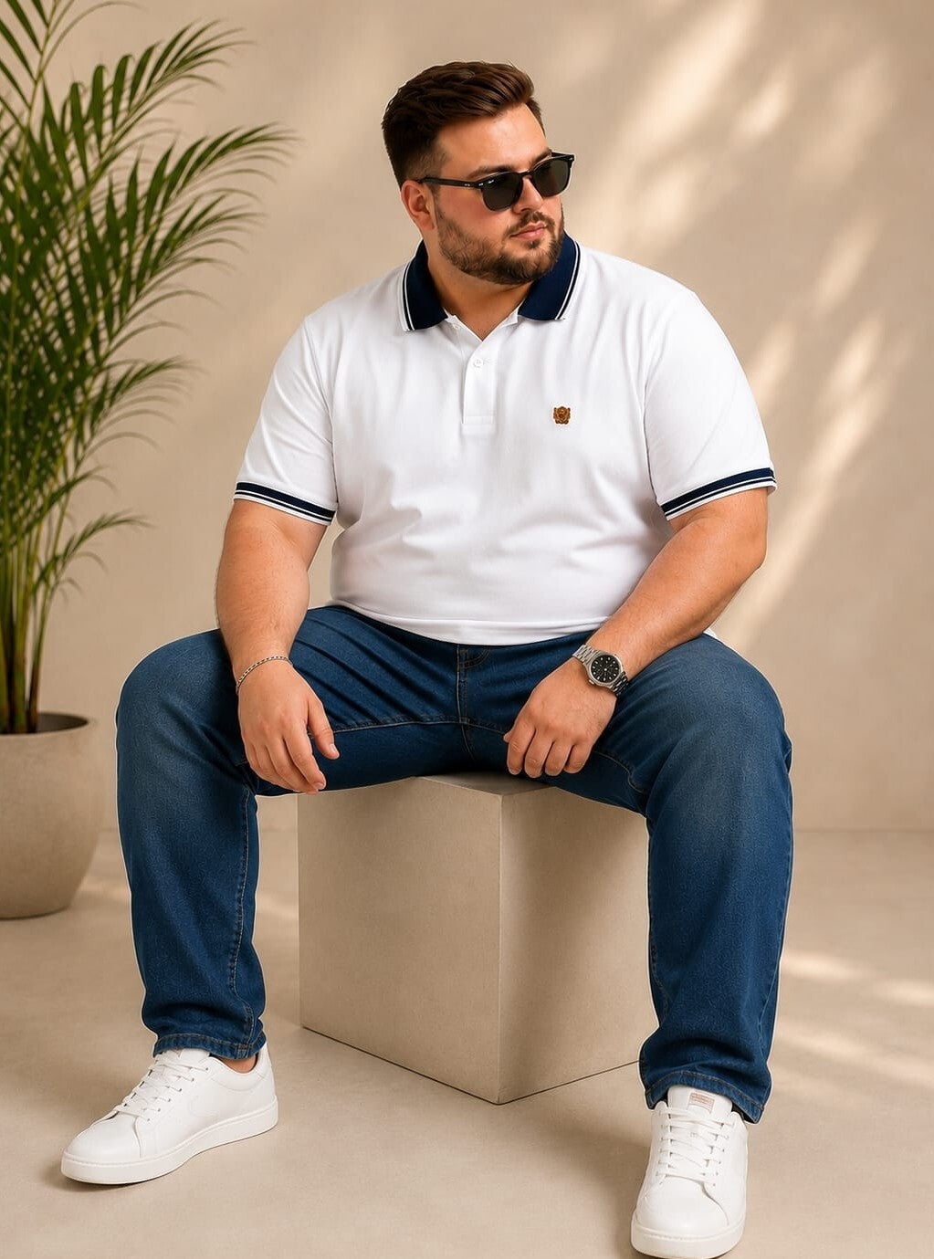 Austivo Men's Polo Neck T-shirt