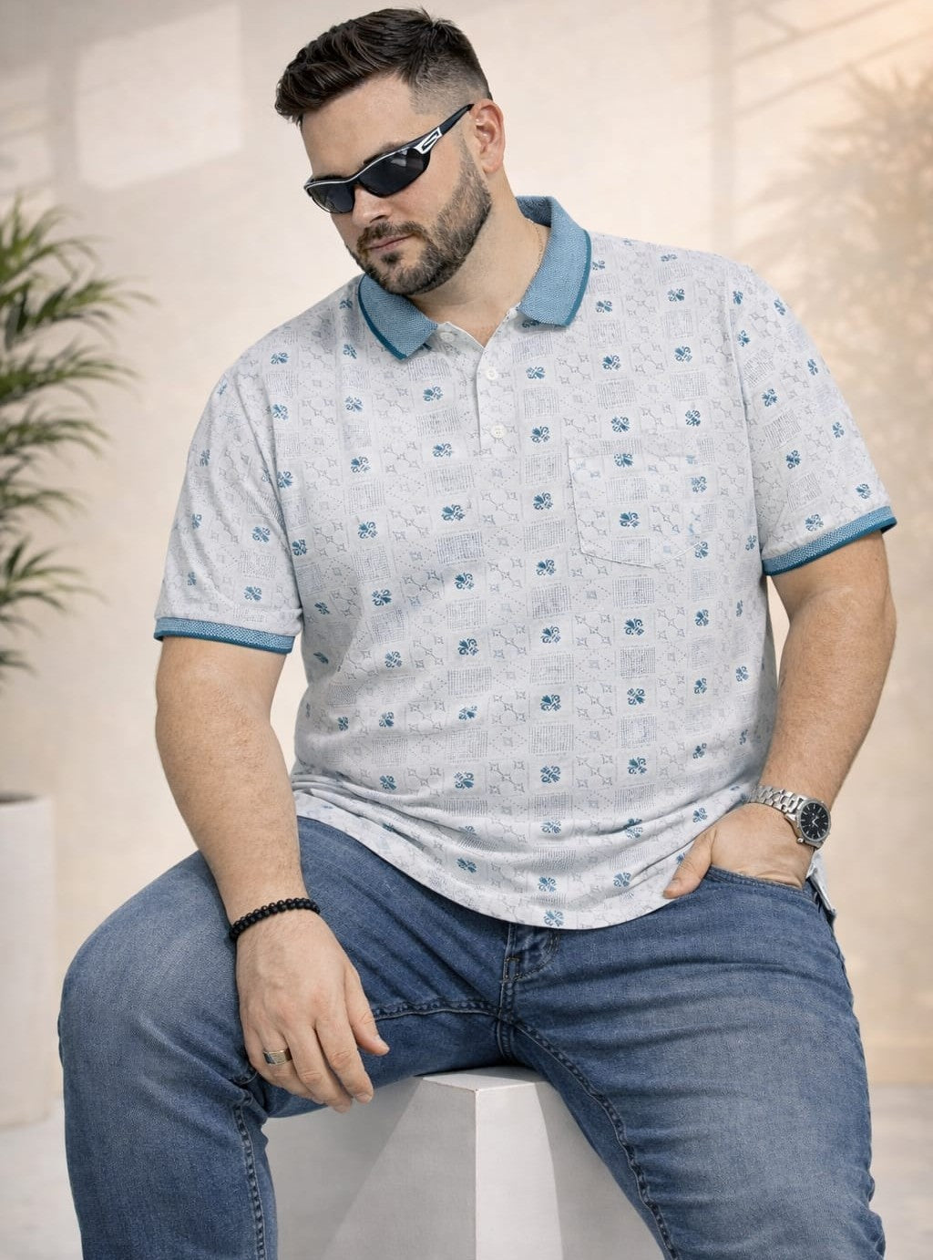 Austivo Men's  Polo Neck T-shirt
