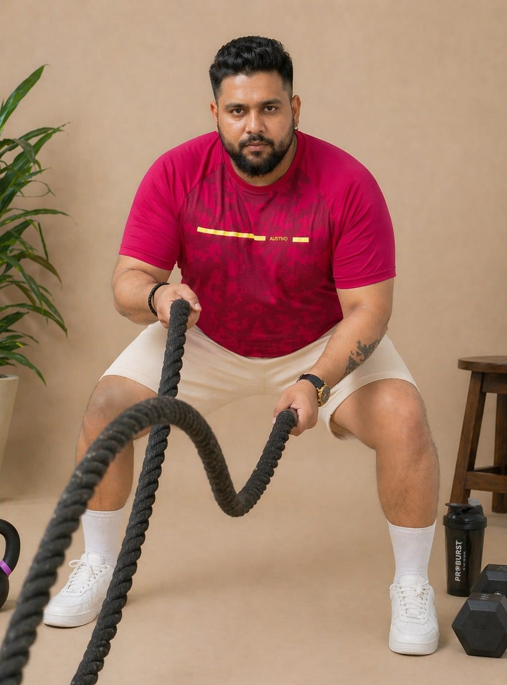 Austivo Men's Active Wear  T-shirt