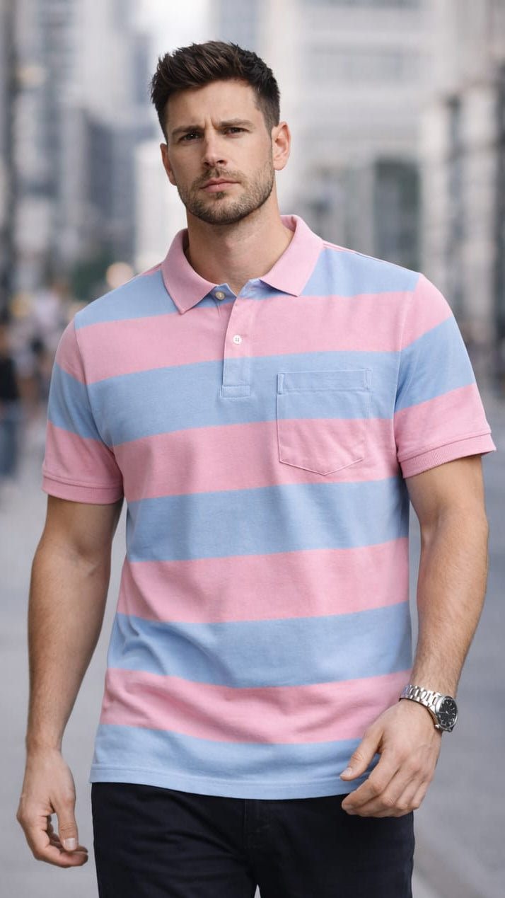 Multi Striper Polo T-shirt