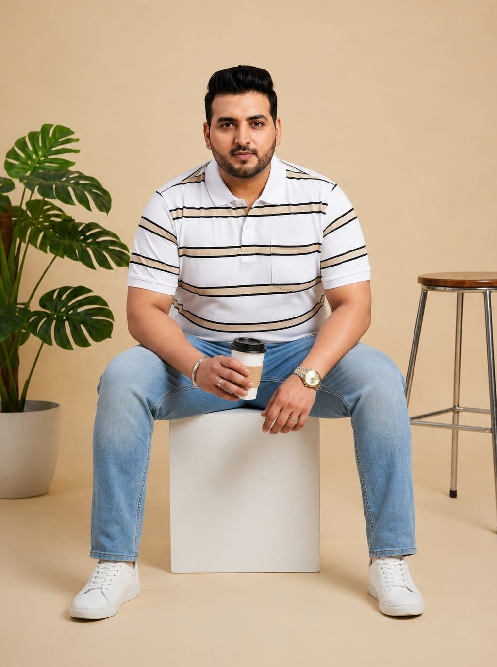 Austivo Men's  Polo Neck T-shirt