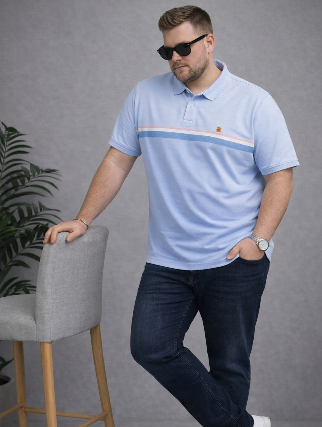 Austivo Men's  Polo Neck T-shirt
