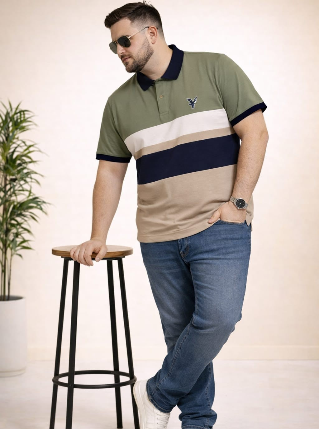 Austivo Men's  Polo Neck T-shirt