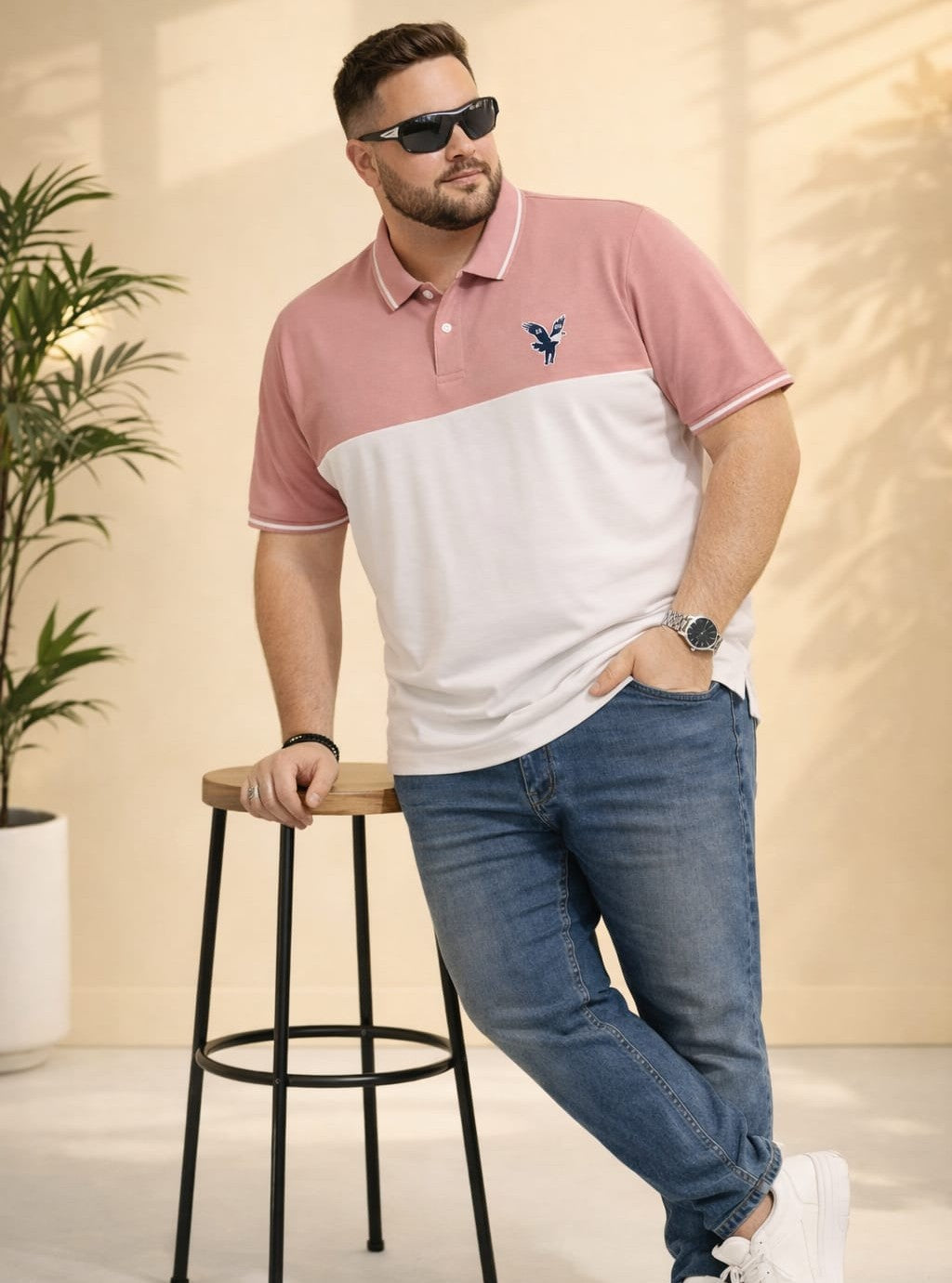 Austivo Men's  Polo Neck T-shirt
