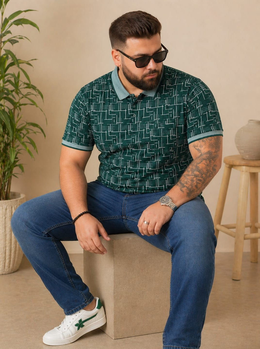 Austivo Men's  Polo Neck T-shirt