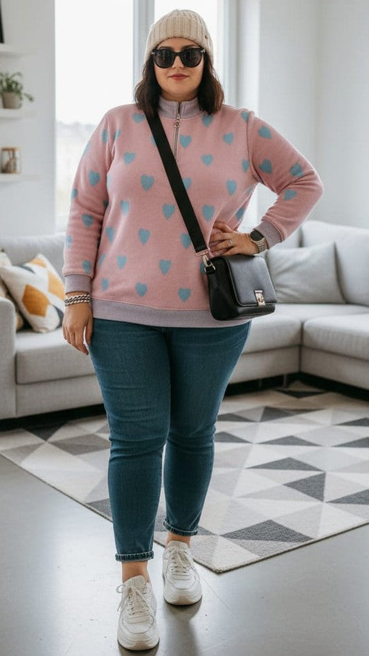 Austivo Women Colour Block High Neck Cardigan