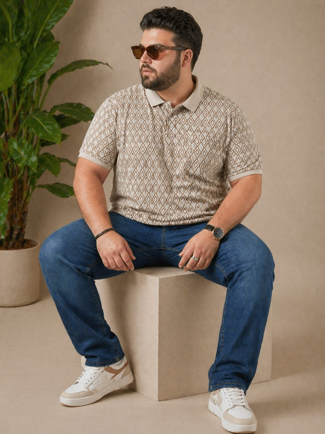 Austivo Men's  Polo Neck T-shirt