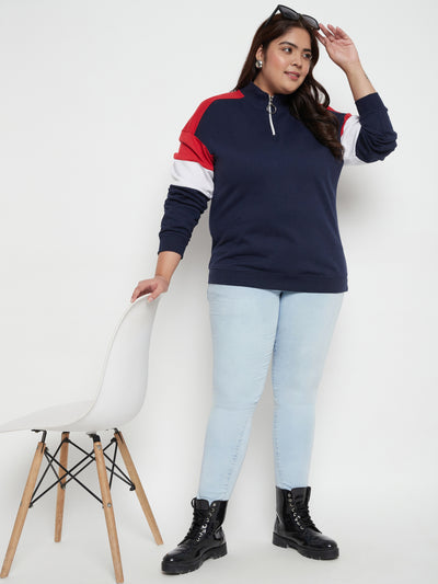 Austivo Women Solid Sweatshirt