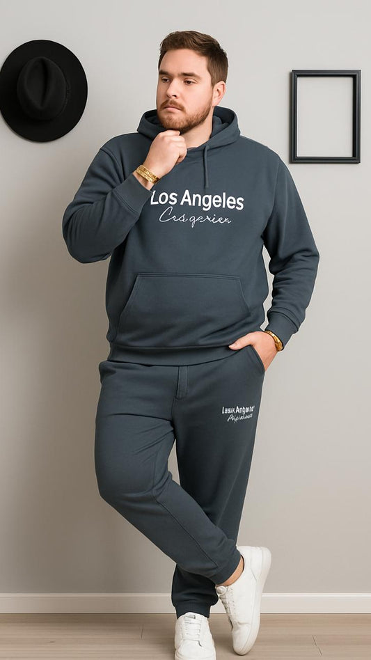 Austivo Plus Size Men's Co-ord Set