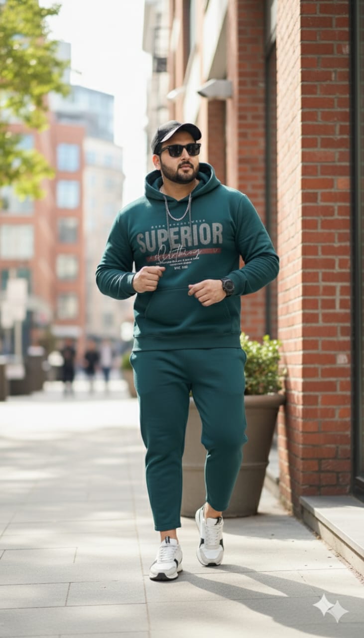 Austivo Plus Size Men's Co-ord Set