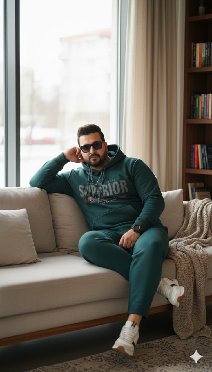 Austivo Plus Size Men's Co-ord Set