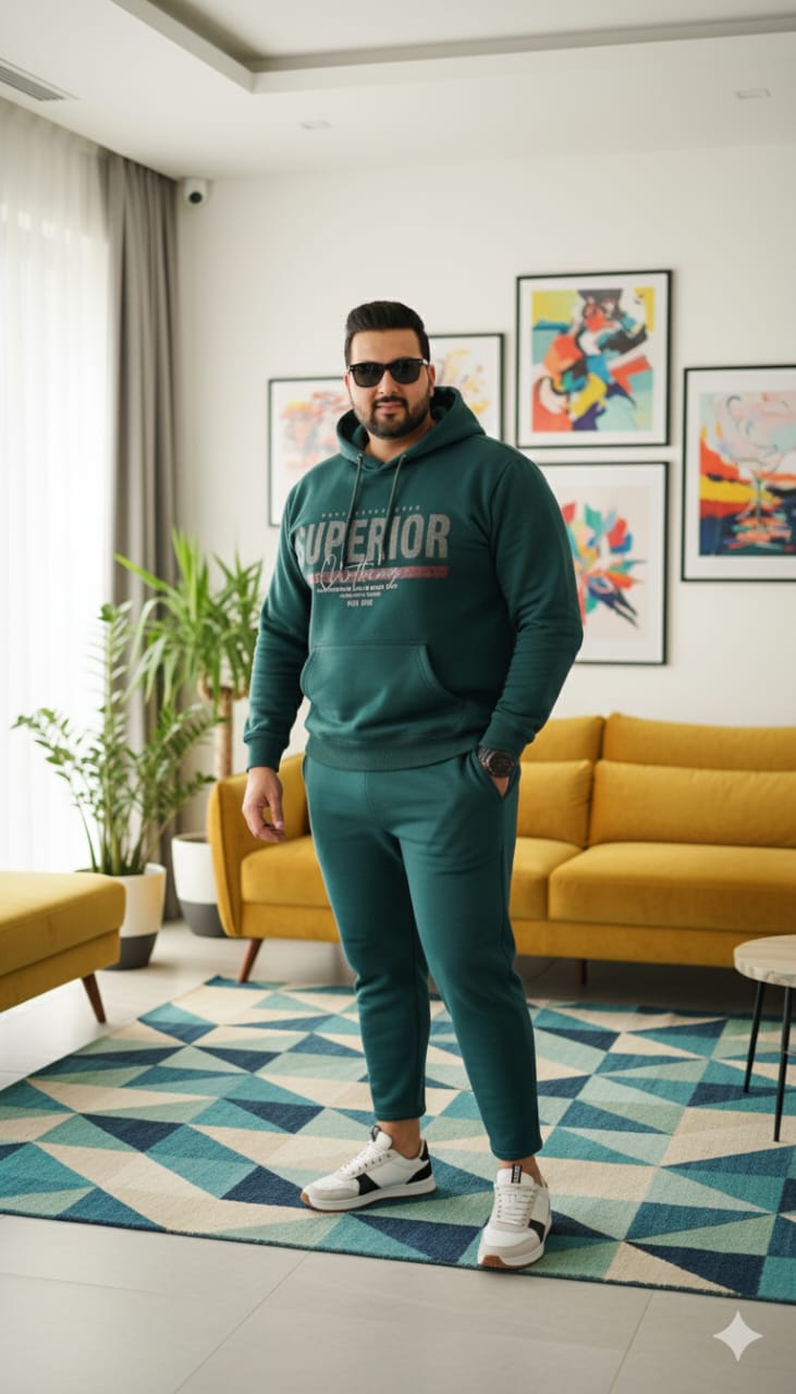 Austivo Plus Size Men's Co-ord Set