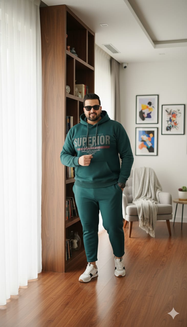 Austivo Plus Size Men's Co-ord Set