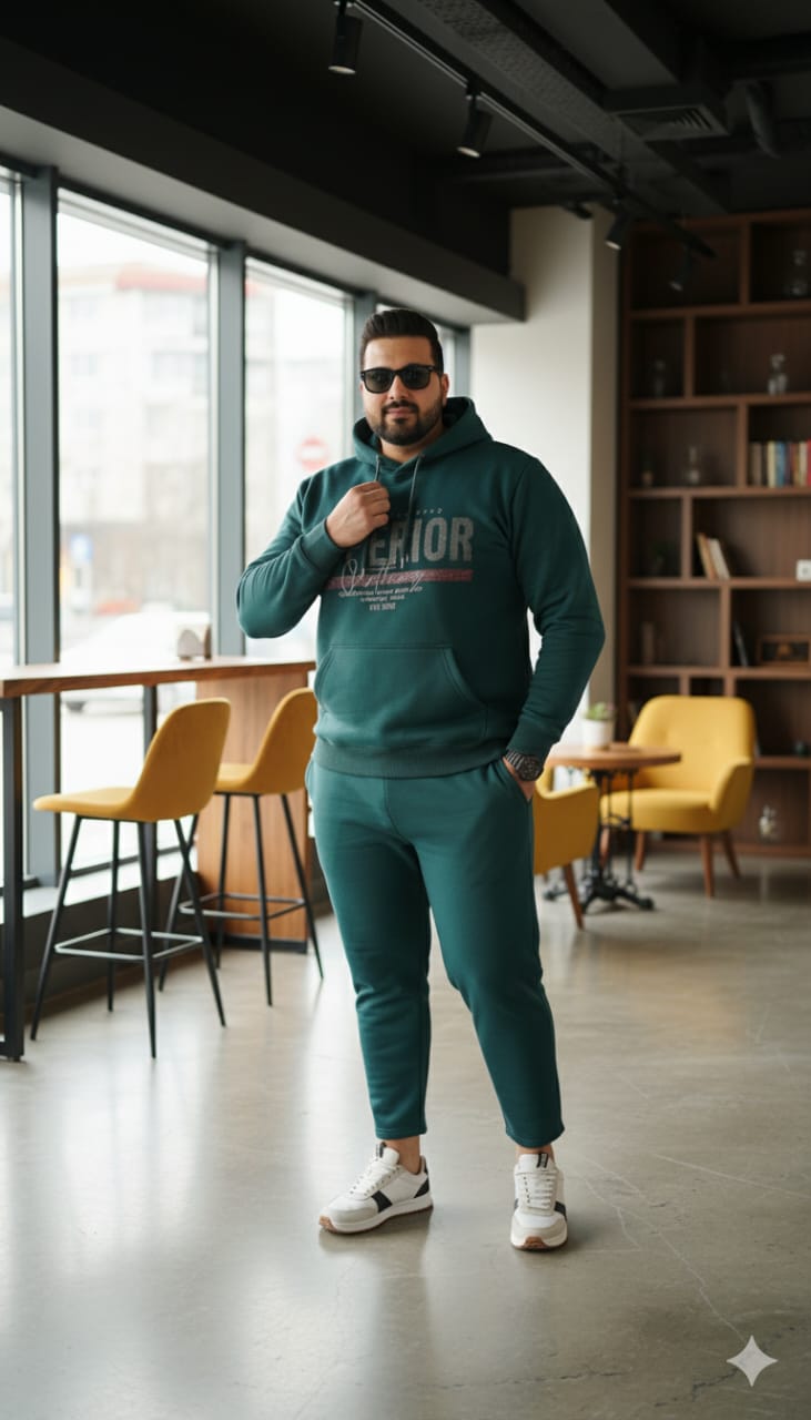 Austivo Plus Size Men's Co-ord Set