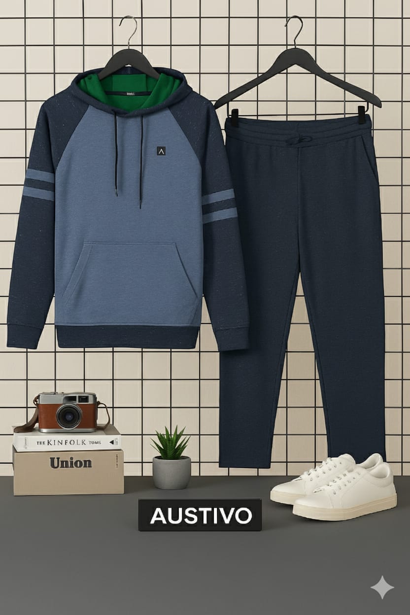 Austivo Plus Size Men's Co-ord Set