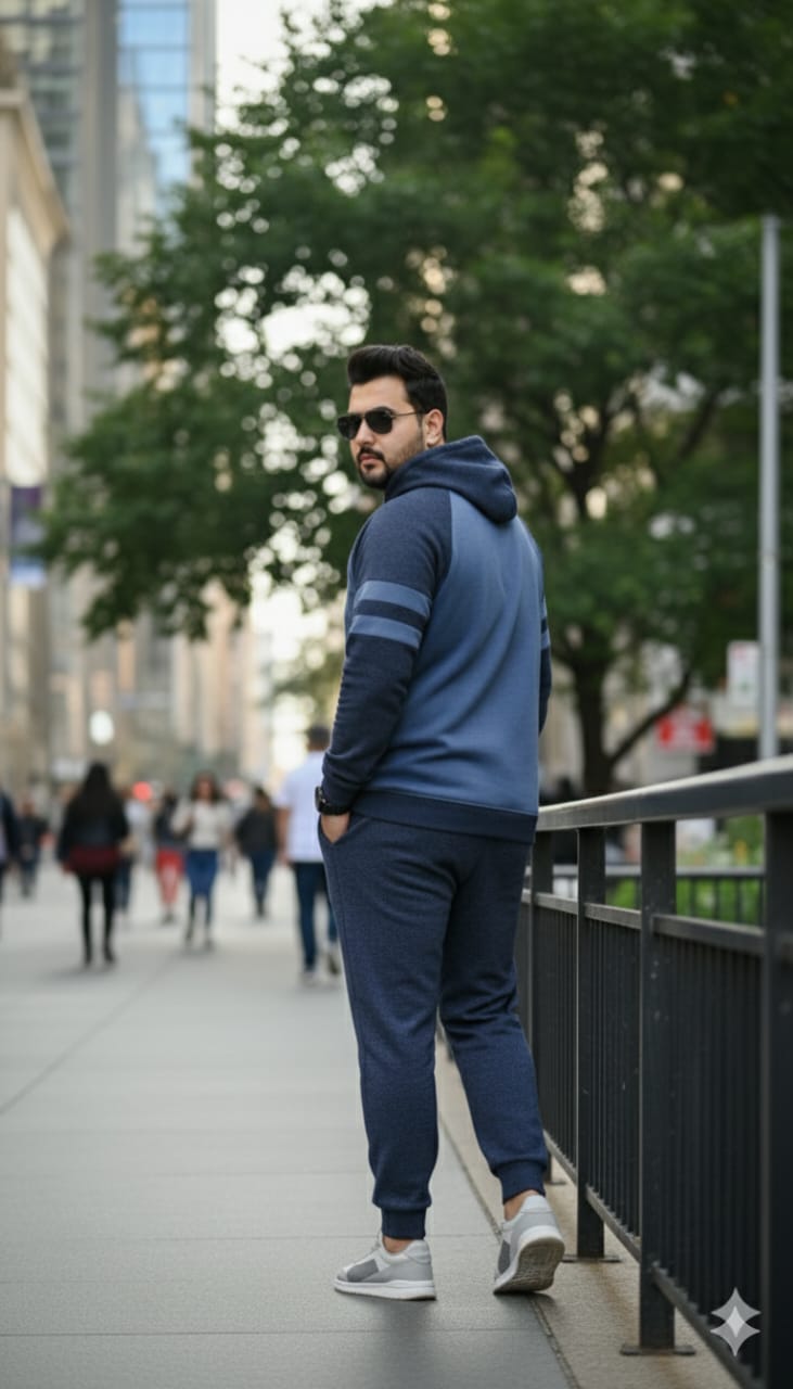 Austivo Plus Size Men's Co-ord Set