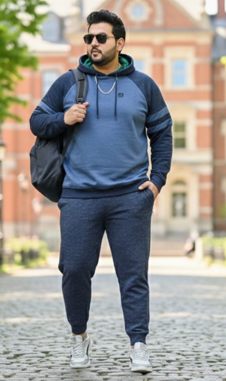 Austivo Plus Size Men's Co-ord Set