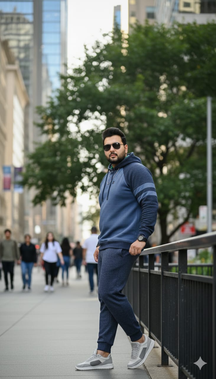 Austivo Plus Size Men's Co-ord Set