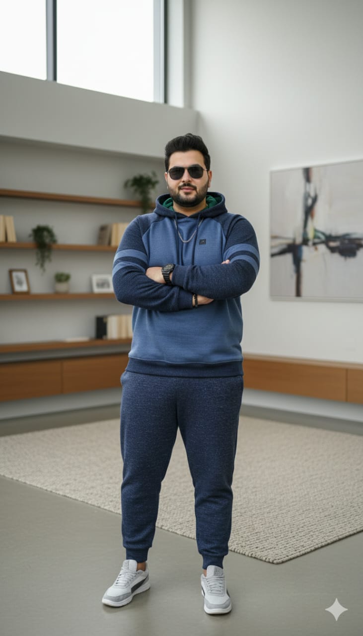 Austivo Plus Size Men's Co-ord Set