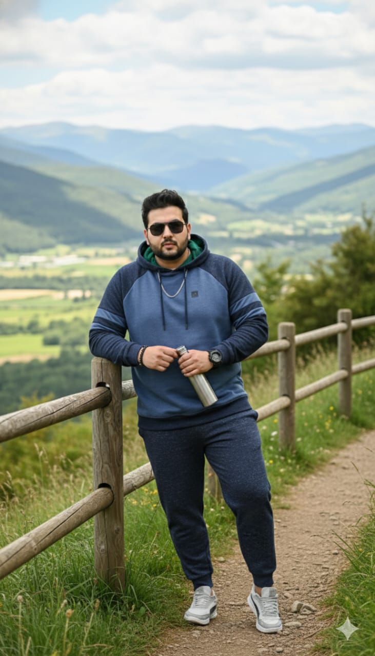 Austivo Plus Size Men's Co-ord Set