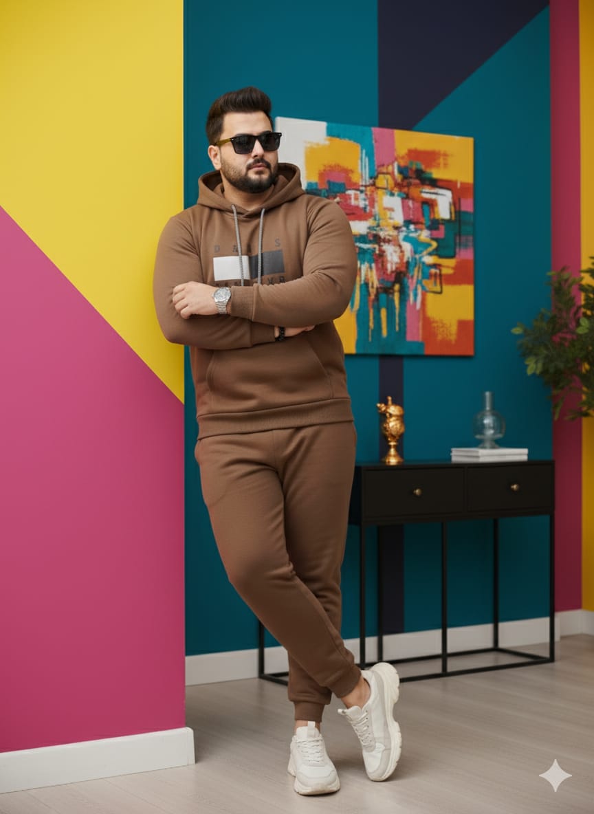 Austivo Plus Size Men's Co-ord Set
