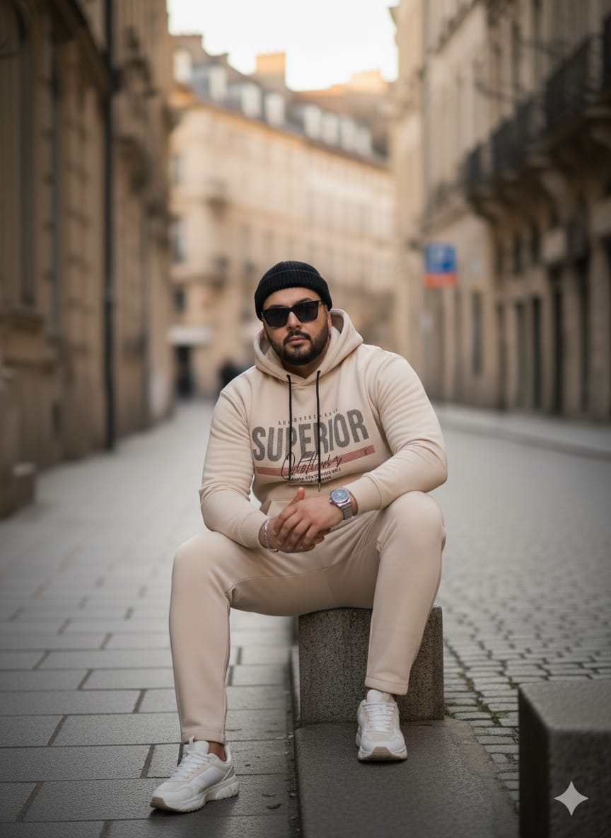 Austivo Plus Size Men's Co-ord Set