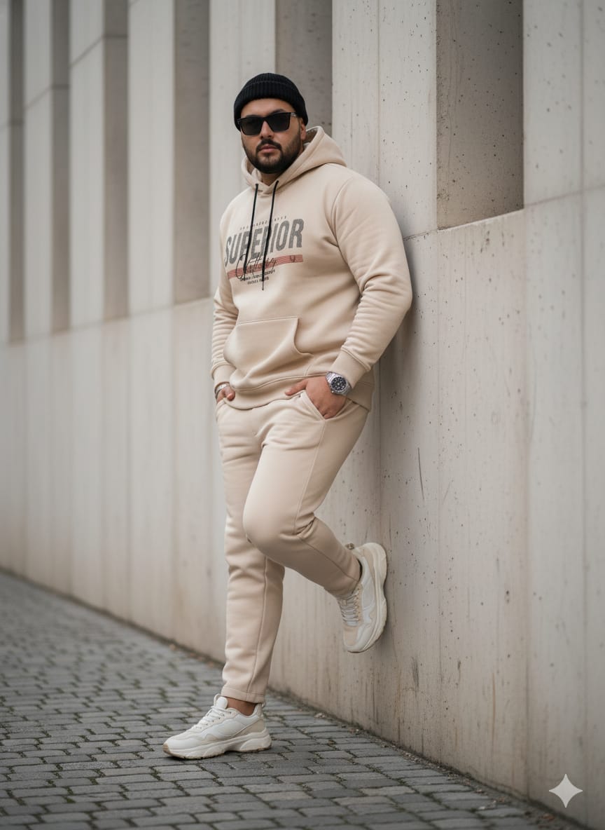 Austivo Plus Size Men's Co-ord Set