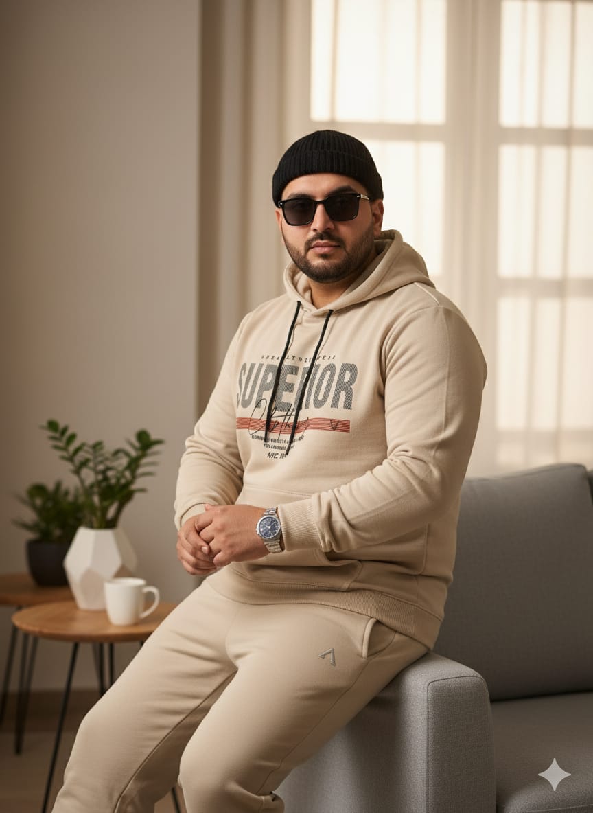 Austivo Plus Size Men's Co-ord Set