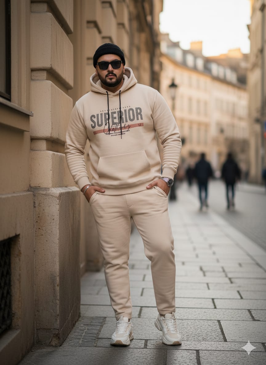 Austivo Plus Size Men's Co-ord Set