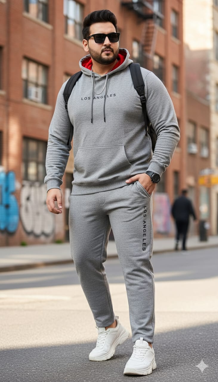 Austivo Plus Size Men's Co-ord Set