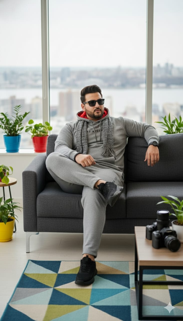 Austivo Plus Size Men's Co-ord Set