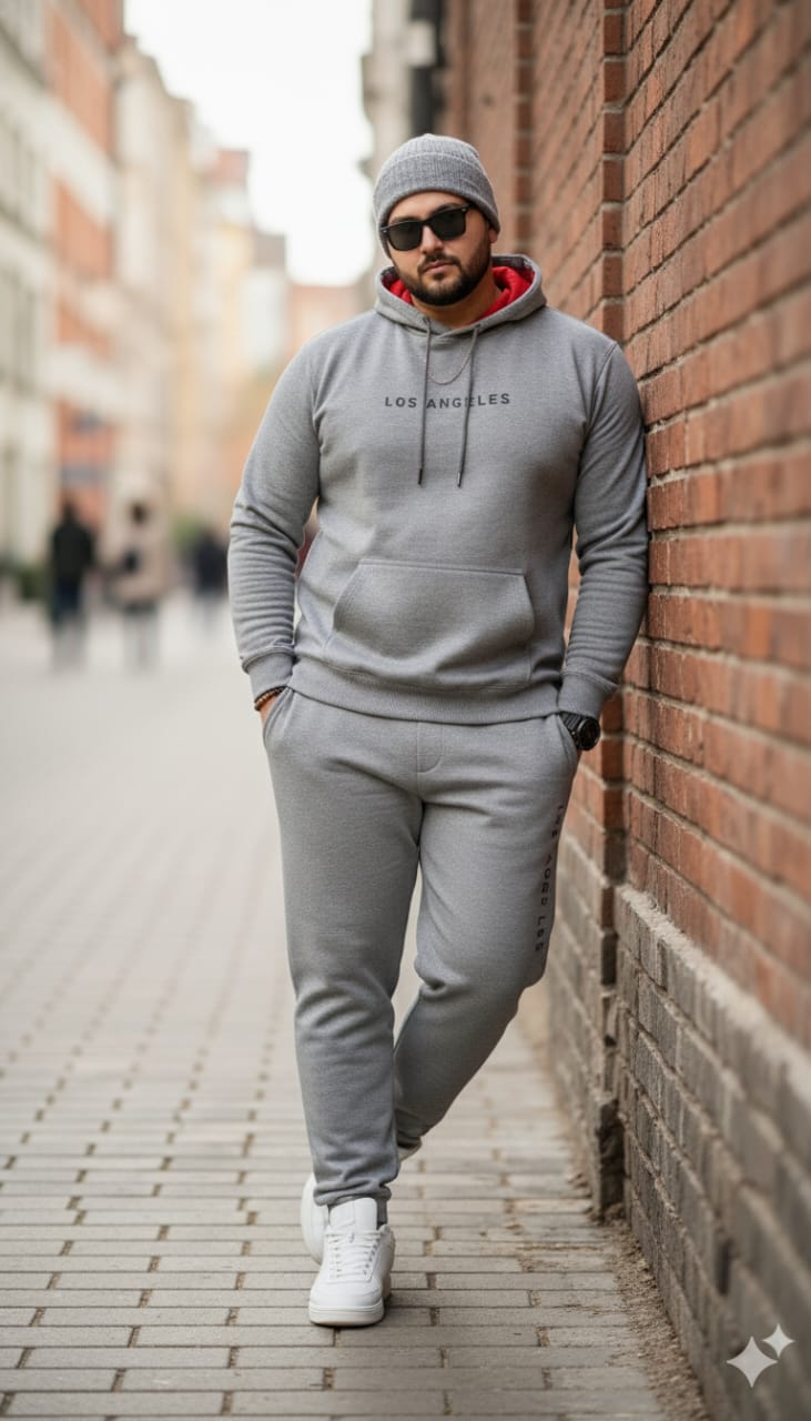 Austivo Plus Size Men's Co-ord Set