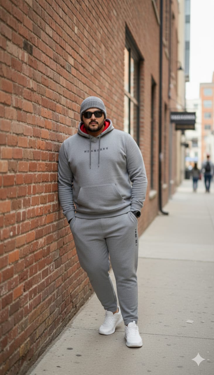 Austivo Plus Size Men's Co-ord Set