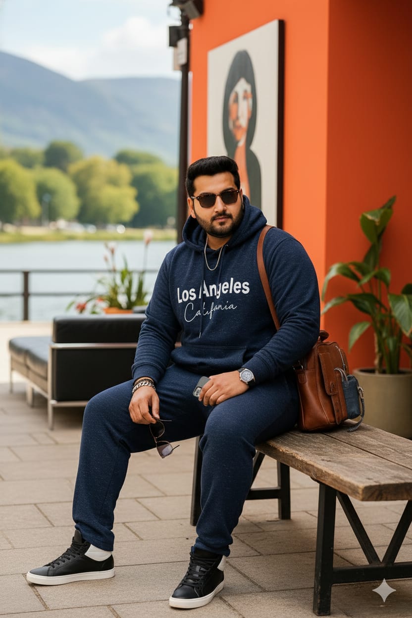 Austivo Plus Size Men's Co-ord Set