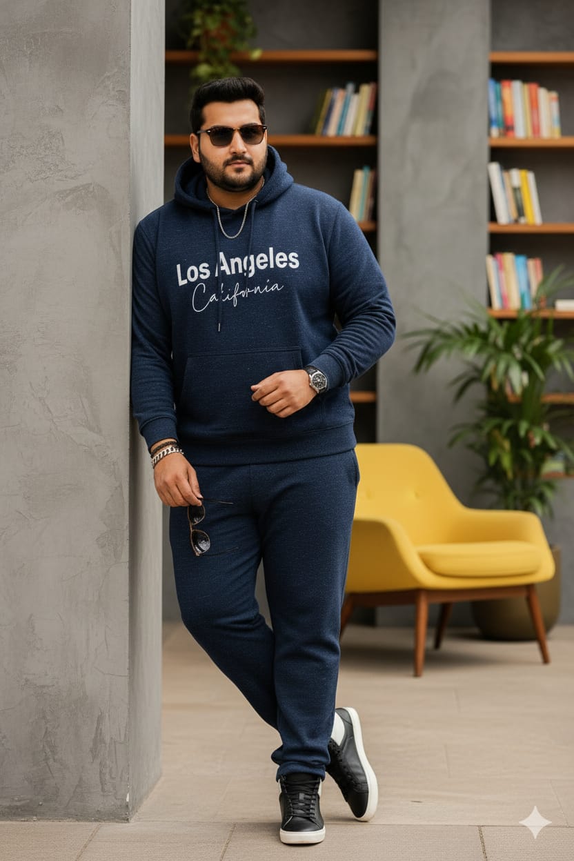 Austivo Plus Size Men's Co-ord Set