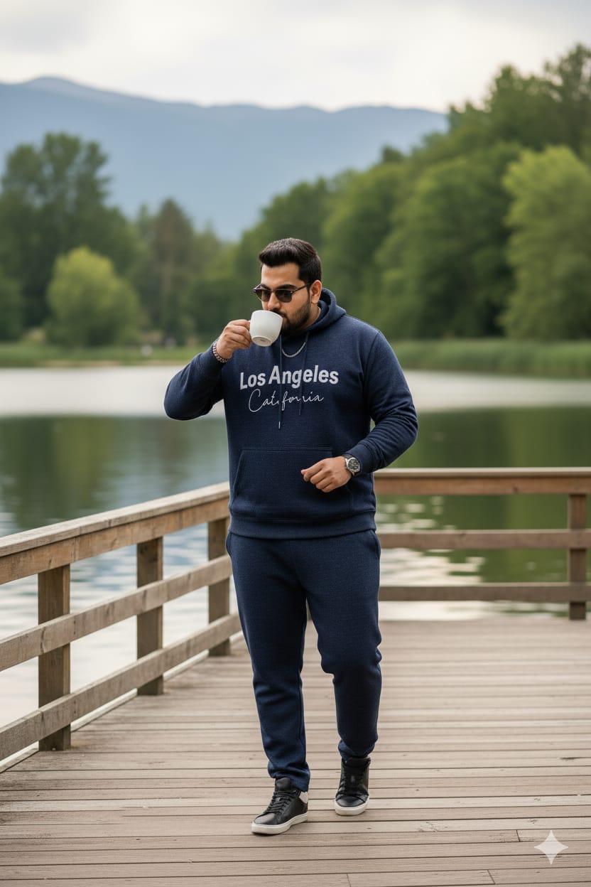 Austivo Plus Size Men's Co-ord Set