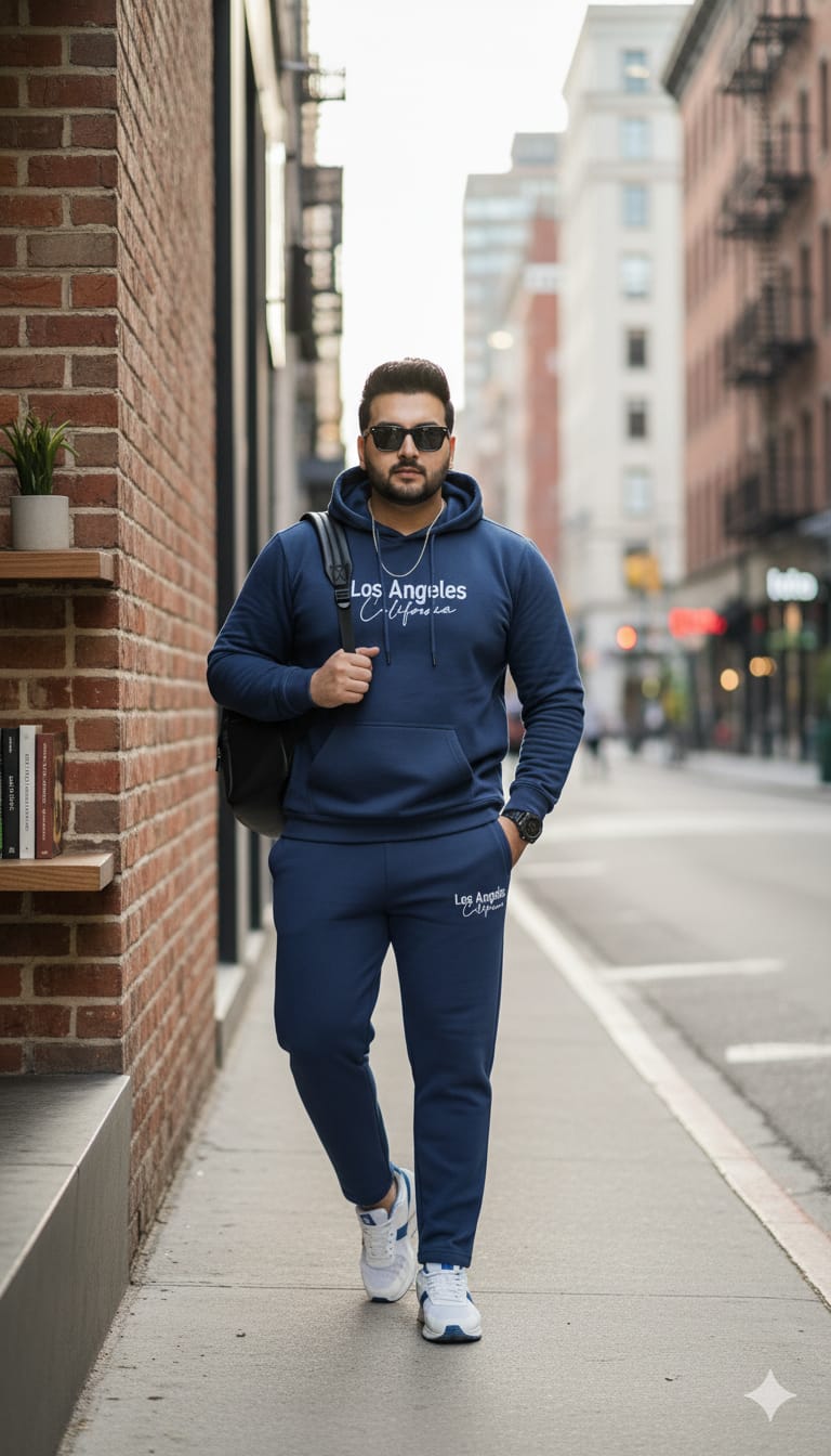 Austivo Plus Size Men's Co-ord Set