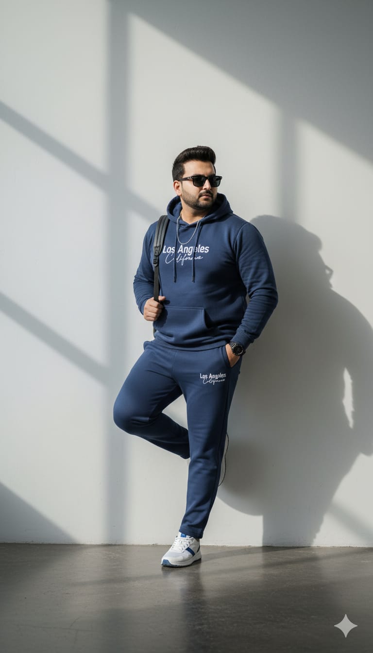 Austivo Plus Size Men's Co-ord Set