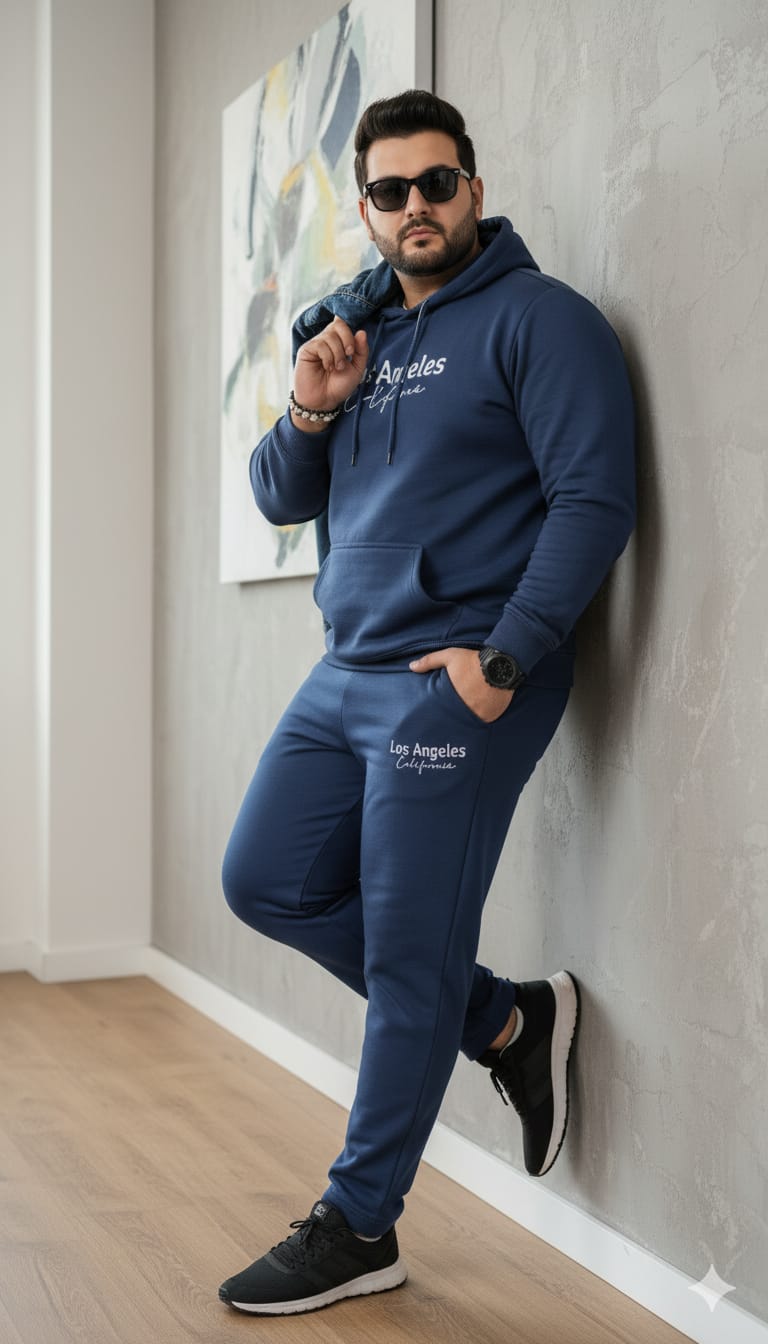 Austivo Plus Size Men's Co-ord Set