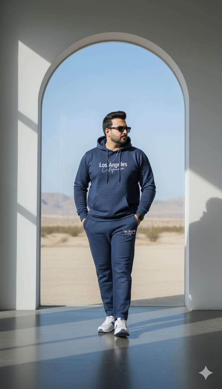 Austivo Plus Size Men's Co-ord Set