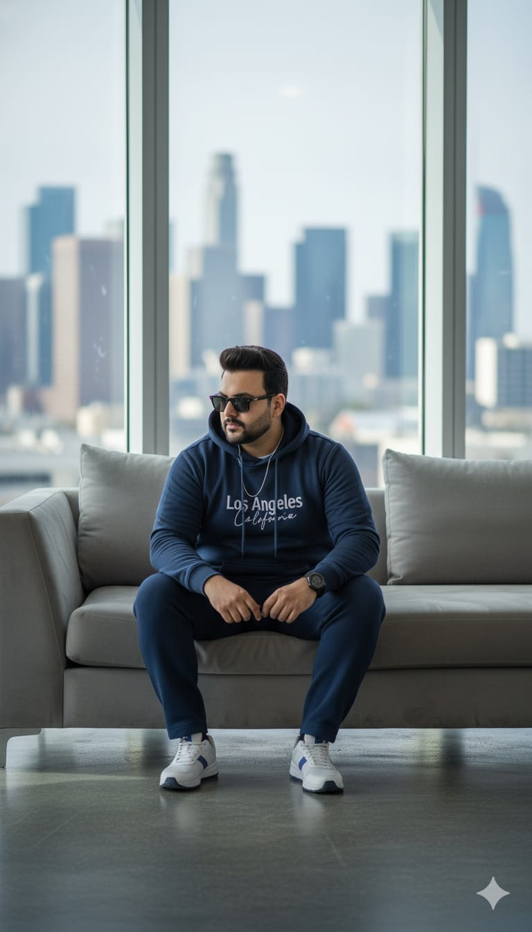 Austivo Plus Size Men's Co-ord Set