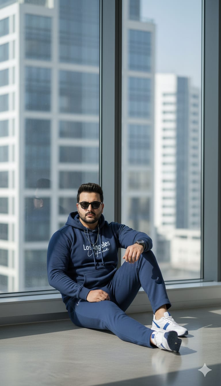 Austivo Plus Size Men's Co-ord Set