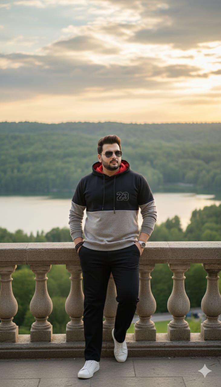 Austivo Plus Size Men's Co-ord Set