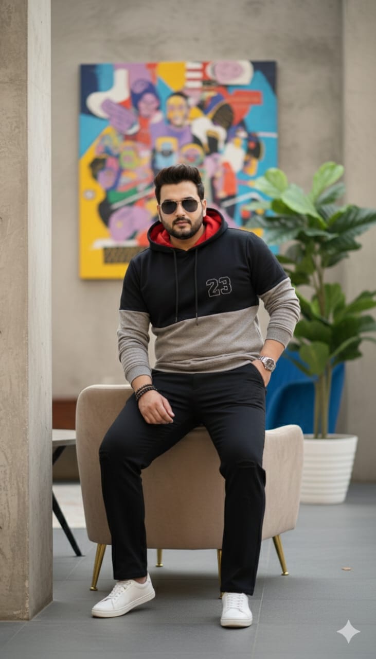 Austivo Plus Size Men's Co-ord Set